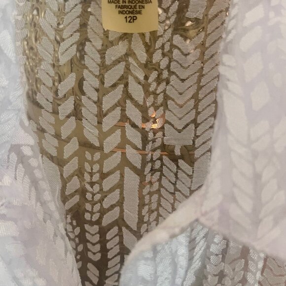 White Sheer Button Down - Picture 2 of 4